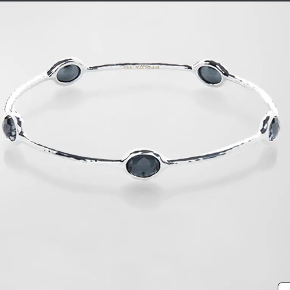 IPPOLITA Rock Candy 5-Stone Bangle Bracelet in Hematite Doublet
